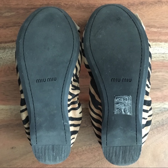 MIU MIU Animal Print Super Comfortable Flats - Picture 5 of 7